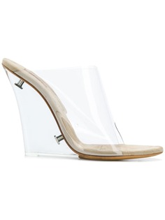 Yeezy clear strap mules