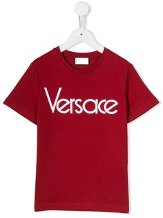 Young Versace logo print T-shirt
