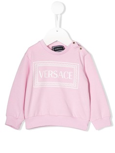 Young Versace logo print sweatshirt