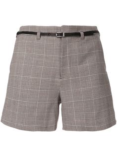 Loveless check high-waist trousers