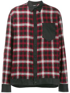 Dsquared2 рубашка с контрастными вставками в клетку