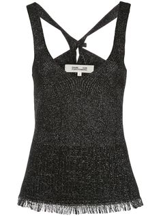 Diane von Furstenberg топ Binx с эффектом металлик