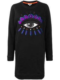 Kenzo платье-толстовка с вышивкой