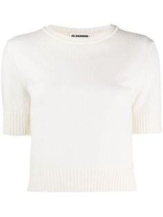 Jil Sander трикотажный топ с короткими рукавами