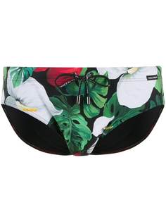 Dolce & Gabbana плавки с принтом Anthurium