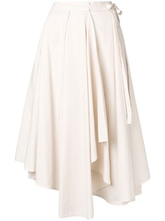 Lemaire расклешенная юбка асимметричного кроя