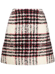 Tory Burch checked A-line skirt