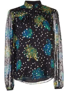 A.L.C. floral print silk blouse