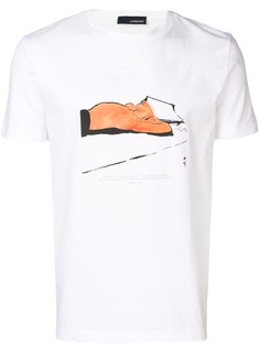 Lardini футболка с принтом спереди