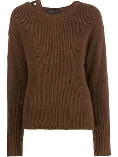 Federica Tosi ribbed button shoulder jumper