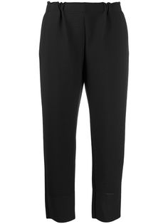 Issey Miyake cropped ribbed trousers