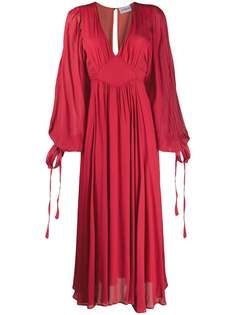 Ainea sleeve tie-fastening maxi dress