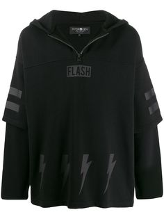 Hydrogen printed half zip hoodie