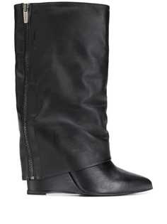 The Seller foldover wedge boots