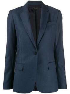 Theory woven one-button blazer