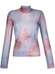 Ssheena tie-dye turtle neck top