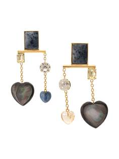 Lizzie Fortunato Jewels hanging heart earring