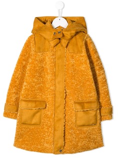 Twin-Set hooded faux-fur coat