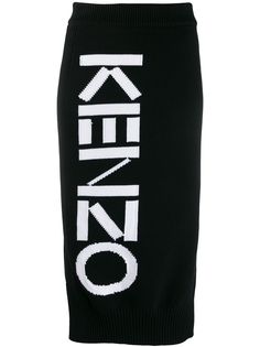 Kenzo трикотажная юбка с логотипом