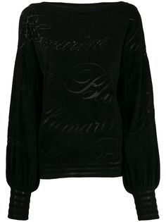 Blumarine фактурный джемпер с логотипом