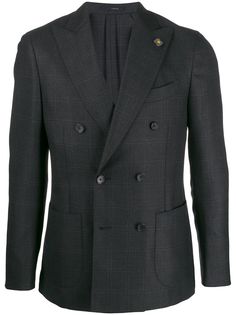 Lardini двубортный пиджак в клетку