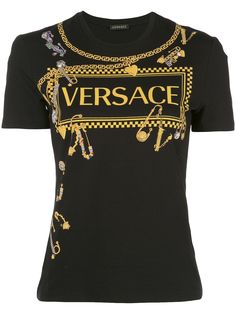 Versace футболка с графичным логотипом