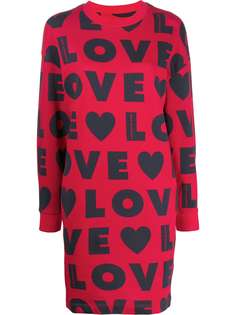 Love Moschino платье-толстовка с принтом