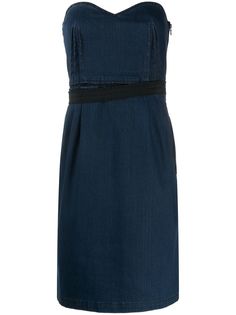 Lanvin Pre-Owned джинсовое платье мини 1990-х годов