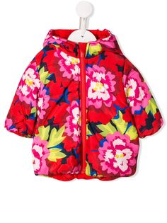 Kenzo Kids куртка с капюшоном и цветочным принтом