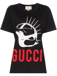Gucci футболка с принтом и логотипом