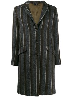 Aspesi striped single breasted coat