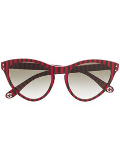 Gucci Eyewear striped cat eye sunglasses
