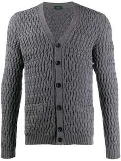 Zanone twist knit V-neck cardigan