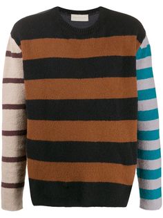 Paura panelled striped jumper
