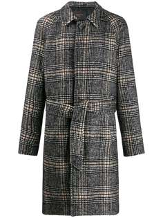 Paltò Bartolomeo checked single-breasted coat