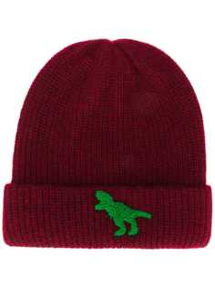 The Elder Statesman cashmere dinosaur-patch beanie