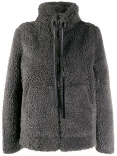 Helmut Lang shaggy fur hooded jacket