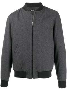 A.P.C. textured style knitted bomber jacket