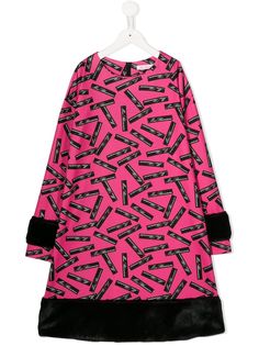 Miss Blumarine платье с контрастным логотипом