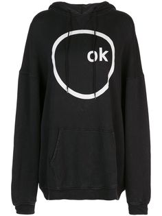 R13 Ok slogan print hoodie