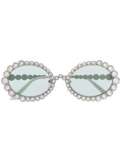 Gucci Eyewear crystal oval sunglasses