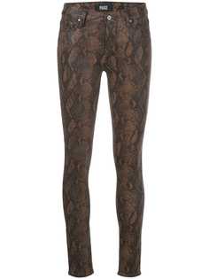 PAIGE Hoxton snake-skin print jeans