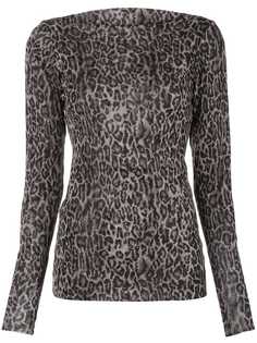 Peter Cohen leopard print fitted sweater