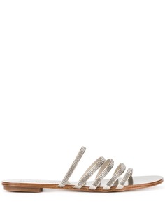 Pedro Garcia flat embellished slides