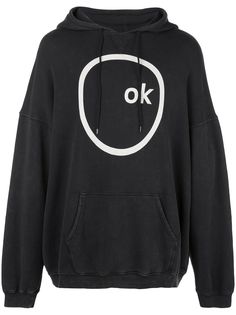 R13 Ok slogan print hoodie