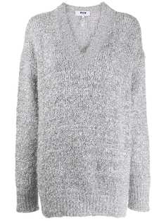 MSGM embroidered metallic jumper