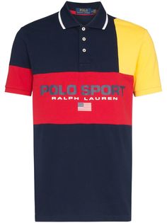 Polo Ralph Lauren рубашка-поло в стиле колор-блок с логотипом