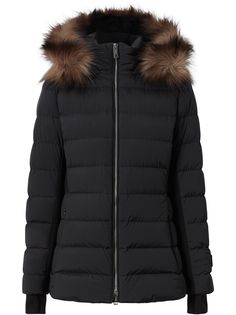 Burberry пуховик со съемным искусственным мехом