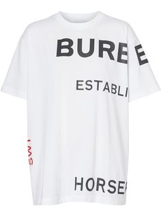 Burberry футболка оверсайз с принтом Horseferry