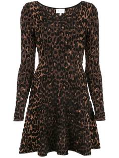Milly расклешенное платье с леопардовым принтом
